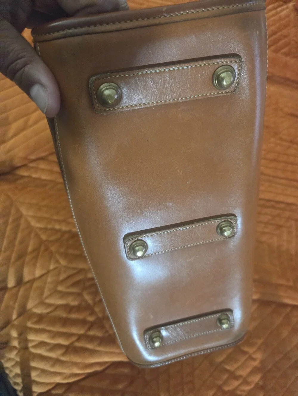 Vintage Dooney & Bourke AWL Black British Tan Satchel